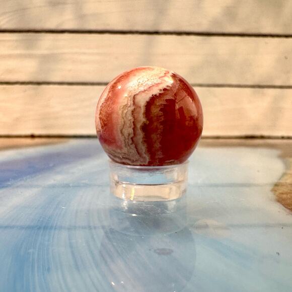 Rhodochrosite Sphere 21mm Polished Pink Crystal - Picture 2 of 3